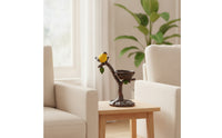 Bird Statue with Nest Compact Bird Sculpture with Branch Spring-Themed Shelf Decor Highlight for Collectors, Windowsill