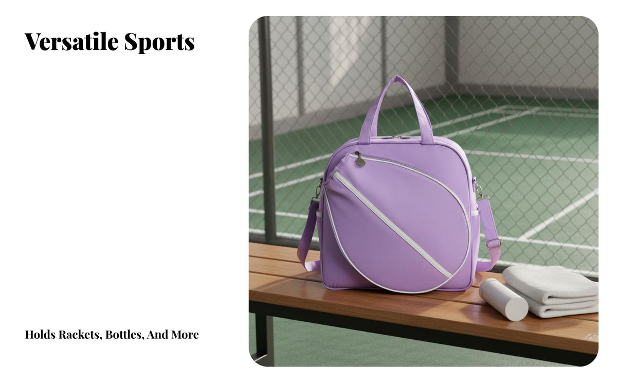 Badminton Bag Multi-Functional Sports Shoulder Bag Lightweight Racket Carrier Tote for Women, Men, Travel, Gym