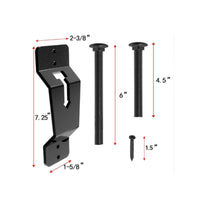 Spare Tire Bracket with Hardware Wall-Mounted Tire Carrier Bracket Secure Black for Trailer Owners, Enclosed Trailers
