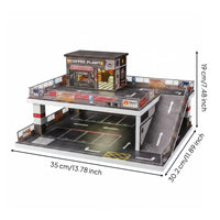 1:64 Parking Garage Diorama Realistic Detail Diecast Garage Scene PVC Material 1:64 Car Diorama for Collectors