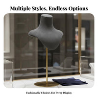Mannequin Necklace Stand Stable Metal Base Necklace Display Bust Jewelry Mannequin Bust Sturdy Neckpiece Display Holder