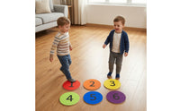 24 Pieces Numbered Carpet Markers Educational Carpet Markers with Numbers Colorful for Teachers, Preschoolers, Classroom, Preschool, Playroom