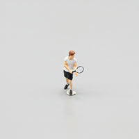 Miniature Tennis Player with Racket Realistic Tennis Player Figure Collectible Miniature Figure Model for Desk Display