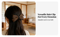 Knot Hair Barrette Korean Design Silk-Like Knot Metal Clasp Barrette Elegant Design Easy To Use for Aviation Attendants