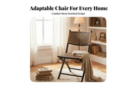 Foldable Design Woven Folding Recliner Adjustable spinerest Lounge Chair Eron the movenomic Support Reclining Seat Includes Head Pillow for Homeowners, Office Workers, Balcony, Living Room, Bedroom, Beach