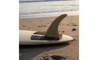 Lightweight 8 Inch Single Fin Sturdy Bamboo Veneer Fin Wear-Resistant Surfing Accessory for Longboarders