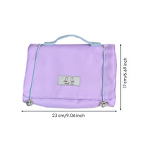 Foldable Makeup Bag with Brush Holders Portable Makeup Brush Travel Case Lightweight Cosmetic Bag Small for Commuting