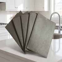 Nanoscale Microfiber Cleaning Cloth and 30x40cm Microfibre Cloth, Lint and Streak Gray Island Fiber, Reusable Cleaning Cloths for Glass