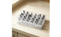 24 Pieces Organized Piping Tip Set with Storage Box Assorted Shapes Piping Tips with Storage Box Rust-Resistant Cake Decorating Tips with Case Food-Grade for Bakers, Beginners, Baking