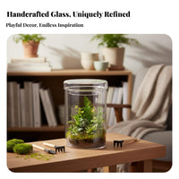 Micro Landscape Bottle Decorative Accent Desktop Self-Contained Habitat Bottle Hand-Blown Glass Terrarium Container for DIY Enthusiasts