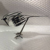 Scrap Bird Sculpture Art Handmade Metal Statue Gift Idea Sculpture for Garden