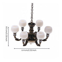 1:12 Dollhouse Chandelier Luxury Style Dollhouse Pendant Light Realistic Mini Pendant Lamp for Toy House