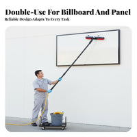 Wet and Dry Use Electric Solar Panel Cleaner Adjustable Angle Electric Solar Panel Cleaning Brush High-Performance Copper Engine Telescopic Cleaning Brush Lightweight Design for Professional Cleaners, Homeowners, Billboards, Roofs, Rooftops