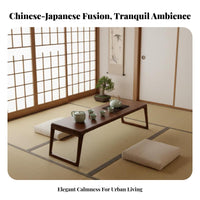 Serene-Inspired Design Japanese brew Table Space-Saving Floor Desk Multi-Functional Indoor Furniture Easy to Clean for Minimalism Lovers, Minimalists, Apartment Dwellers, floor cushion Room, Bay fenestration Area, Small areas, Bedroom