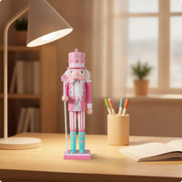 Wooden Nutcracker Festive Nutcracker Figurine Vintage-Inspired Decoration for Mantel
