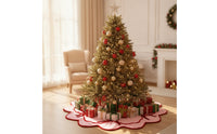 Christmas Tree Skirt Festive Christmas Tree Skirt with Edge Elegant