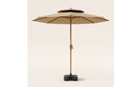 Outdoor Umbrella with Water Base Windproof Patio Umbrella with Base Heavy Duty for Homeowners, Backyard, Balcony, Poolside
