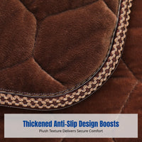Chenille Sofa Pad, Non-Slip Plush Rectangular Seat Cushion, Thick Four-Season Mat for Office, Bay Window, Leather Sofa, Bench