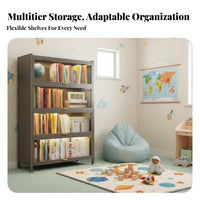 Multi-Tier Cabinet with Flip Doors Debris-Shieldedresistant Book Storage Single-Tier Design Book Rack for Apartment Dwellers, Residents, Study Room