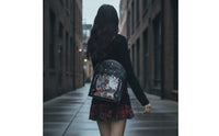 Ita Backpack with Transparent Panel Wing-Shaped-Wing Gothic Backpack Edgy Bag Sturdy for Cosplayers, Teens
