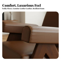 Single-Person Relaxation Seat Rustic Simplicity Aesthetic V-Leg Cane Chair Mid-Centurymid-Century-Era Modern Designer