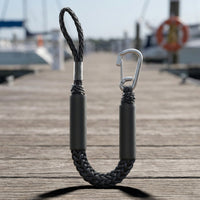 Elastic Bungee Dock Line with Snap Hook Bungee Dock Line Braided Mooring Rope Heavy-Duty for Kayakers