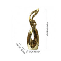 Abstract Human Figure Sculpture Tall Polished Abstract Figure Narrow Desk Ornament for Living Room