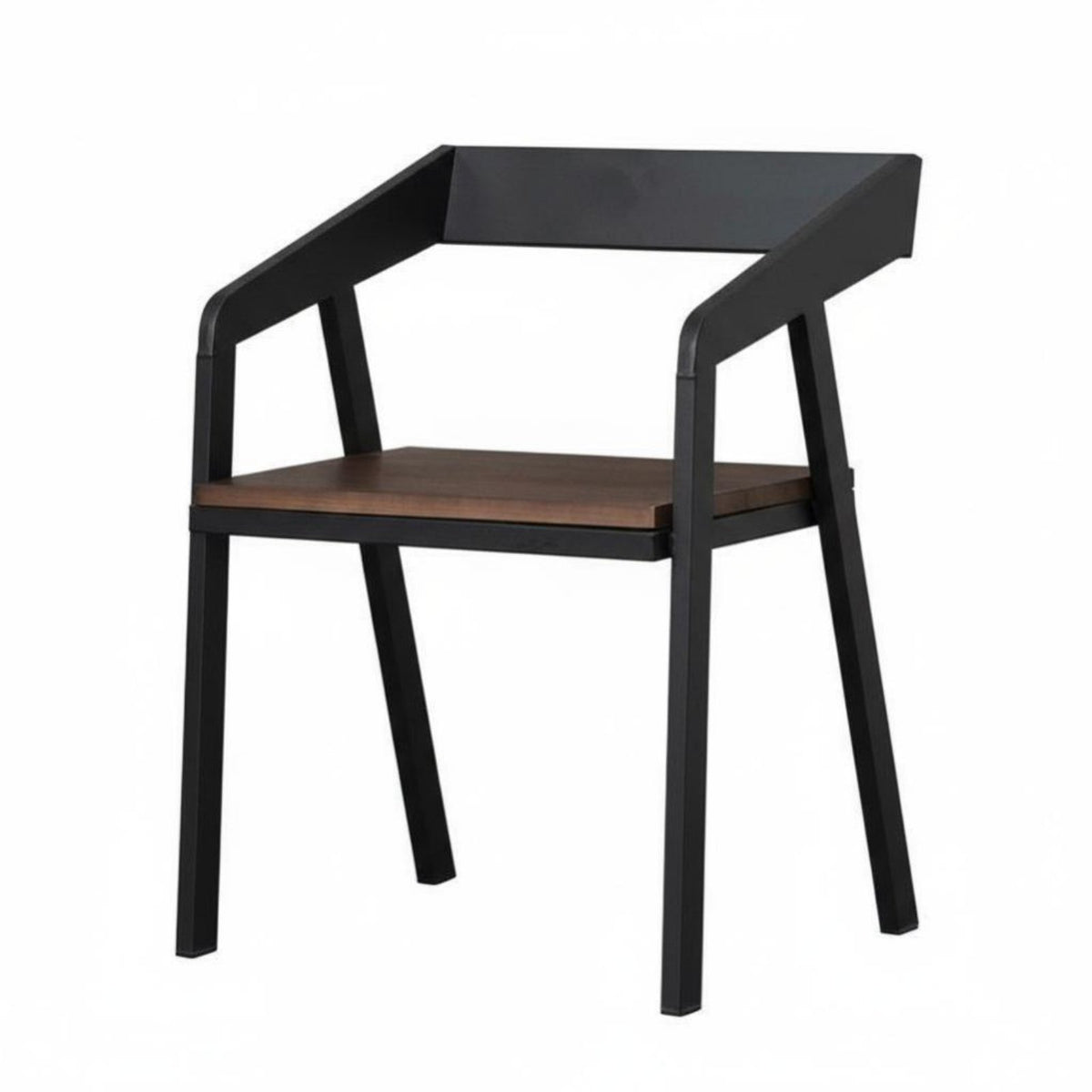 With Backrest Wrought Iron Dining Chair Minimalist Design Metal Dining Chair Sturdy and Long-Lasting Metal Frame Armchair Heavy-Duty for Cafe Owners, Homeowners, Restaurant, Cafe, Kitchen, Office