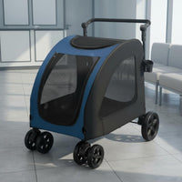 Lightweight Foldable Dog Stroller Portable Feline Stroller Large Size for Medium Dogs, Outdoor Walks, Travel, Park