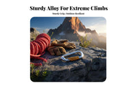 Climbing Equipment Certified 30KN D-Shaped Auto Locking Carabiner Lightweight 30KN Climbing Carabiner Anti-Rust Heavy Duty Climbing D-Loop Non-Slip Knurled Grip for Rescue Workers, Airborne Aerial Fitness Practiti Single Rs, Rappelling