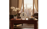 Rotating Gear Clock Stainless Steel Frame Steampunk Desk Clock Operated House Decoration for Office