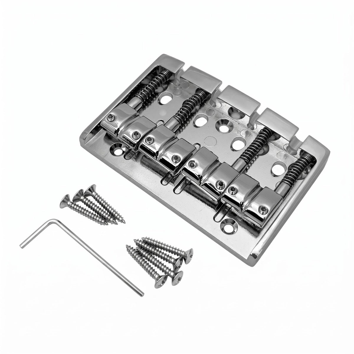 Rectangular Base Plate 4-String Bass Bridge Fixed Metal Bass Bridge