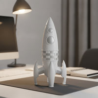 space Figurine Space Themed Spacecraft Sculpture Decorative Ornament for Bookshelf