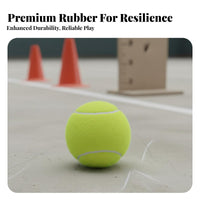 High Rebound Tennis Ball Natural Rubber Practice Tennis Ball Long-Lasting for Beginners, Amateur Players, School Gym, Backyard, Outdoor