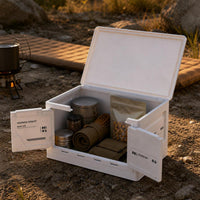 Large Foldable Outdoor Camping Storage Box with Lid, Car Trunk Organizer, Portable Picnic Table