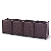 Modular Planter Box Self-Watering Planter with Water Reservoir Elevated Flower Box for Homeowners, Patio