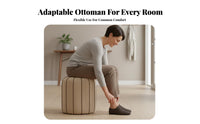 Multi-Functional Vanity Stool Retro design Woven Top Vanity Stool adaptable Small Bench Elegant Design for Women, Adults, Homeowners, boudoir, Bedroom, Entryway