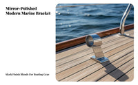 Boat Handrail Stanchion Base Yacht Rail Base Saltwater Boat Handrail Bracket for Flagpole Mounting, Deck, Bimini Top
