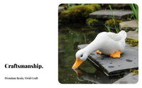 Lifelike Details Resin Duck Statue Weather Resistant Pond Duck Decoration Waterproof for Gardeners, Yard, Patio, Lawn