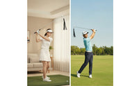 Textured Grip Golf Swing Coach with Strap Non-Slip Golf Swing Training Aid Muscle Memory Sports Equipment Instant Feedback for Golfers, Beginners, Home, Backyard