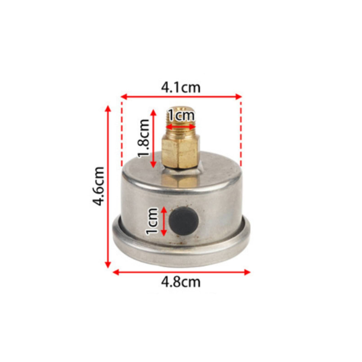 Long-Lasting Fuel Pressure Gauge Metal-Bodied Analog Fuel Gauge Easy-to-Read Accurate for Mechanics, Car Tuners, Engine Bays