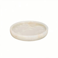 Fruit Tray Sculptural Stone Tray Tabletop Ornament Polished Centerpiece Smooth for Coffee Table, Entryway