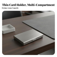 Stainless Steel Card Holder Anti-Degaussing Stainless Steel Credit Card Wallet