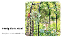 Multi-Tier Design Climbing Plant Archway Weather-Resistant Tiered Archway Stand Stepped Shelving Garden Trellis robustDuty Construction for Gardeners, Homeowners, Event Planners, Balcony, Patio, Backyard, Wedding Ceremony