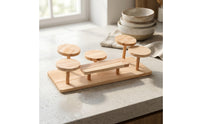 Stepped Tabletop Display Stand Stable Tabletop Display Shelf Sturdy Tier Shelf with Round Platforms Lightweight for Plant Lovers, Desk