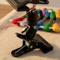 360-Degree Embroidery Stand with Clamp Base Adjustable Embroidery Stand with Clamp Detachable Compact for Embroiderers