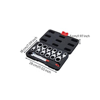 13 Pieces Wrench Set with Interchangeable Heads Ratchet Wrench Set with Carry Case Portable Hand Tool Kit for Maintenance