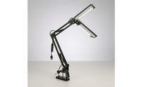 LED Two-headedHead Desk Lamp USB-Powered Desk Lamp with Clamp Flexible Work Light Articulated for Professionals, Students, Crafters, Home Office, Dorm Room