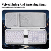 Pressure Resistant Mechanical Keyboard Carrying Case Shockproof Keyboard Travel Case Soft Velvet Lining for Students, LAN Parties, Commuting