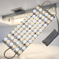 LED Light Strip Assembly Double-Row Light Bar Assembly LED Bar Module Round Lens Covers Driver Module White